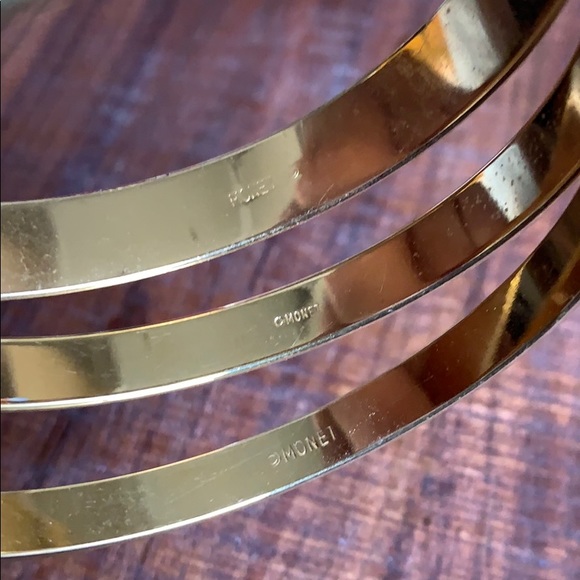 Monet Gold Bangle Set - Picture 5 of 11